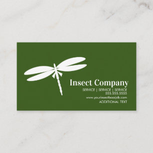 Libellen Weiße Schädlingsbekämpfungsfirma Logo   Visitenkarte