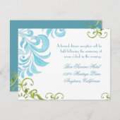 Libellen-Wirbels-Rollechic-moderne Blumen laden Begleitkarte (Vorne/Hinten)