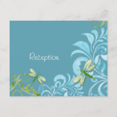 Libellen-Wirbels-Rollechic-moderne Blumen laden Begleitkarte (Rückseite)