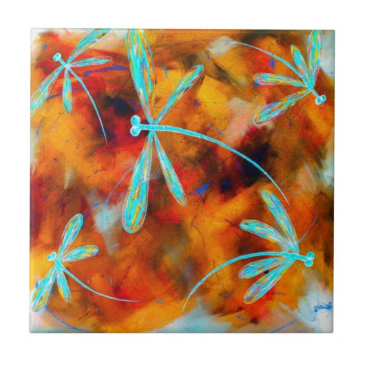 Libellen-Wüsten-Flitzen Fliese (Vorderseite)