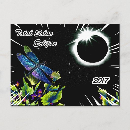 Libellenbeobachtung der totalen Sonnenstrahlen 201 Postkarte (Vorderseite)