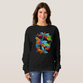 Libellenfarbenmalerei Libellen Insektenkünstler Sweatshirt (Vorne ganz)