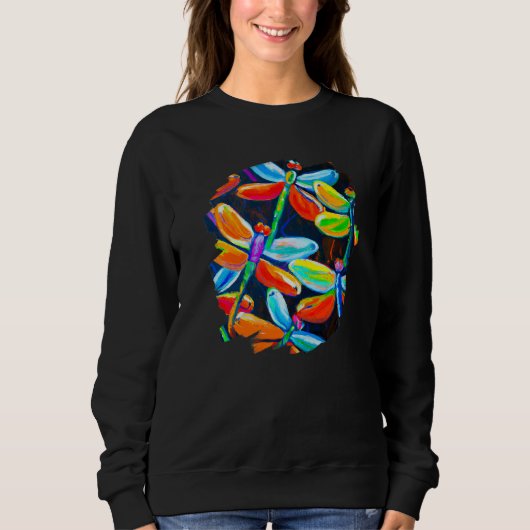 Libellenfarbenmalerei Libellen Insektenkünstler Sweatshirt (Vorderseite)