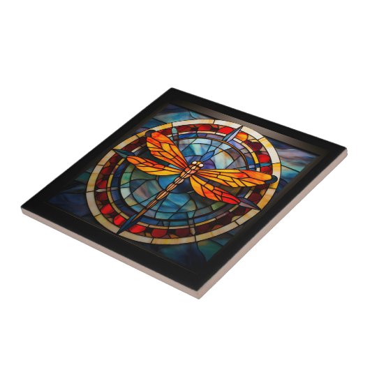 Libellenfarbglas Fliese (Seite)