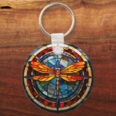 Libellenfarbglas Schlüsselanhänger (Vorderseite)