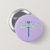 Libellenfliege Button (Vorne & Hinten)