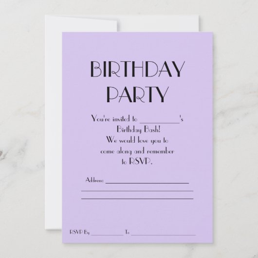 Libellenfliege Einladung (Rückseite)