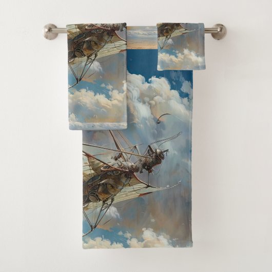 Libellenfliege-Flugzeug Badhandtuch Set (Insitu)