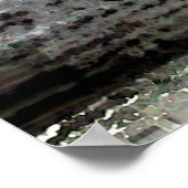 Libellenfliege (Schwarz-Weiß-Trennung) Poster (Ecke)