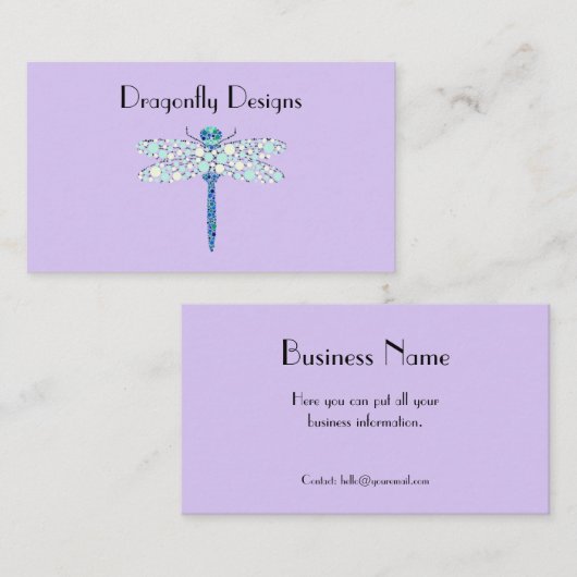 Libellenfliege Visitenkarte (Vorne/Hinten)