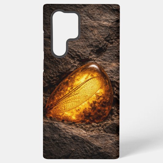 Libellenflügel in Bernstein Samsung Galaxy Hülle (Rückseite)