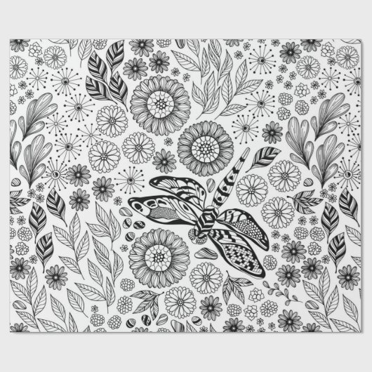 Libellengarten Geschenkpapier (Flach)