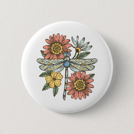 Libellenherz Button (Vorderseite)