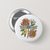 Libellenherz Button (Vorne & Hinten)