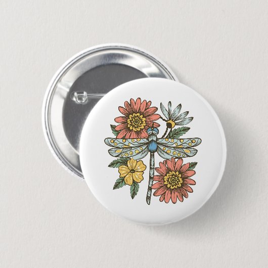 Libellenherz Button (Vorne & Hinten)