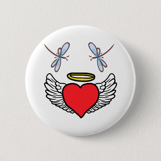 Libellenherz Button (Vorderseite)