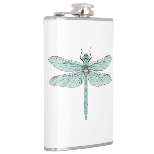 Libelleninsekt Vinyl Wrapped Flask Flachmann (Rechts)
