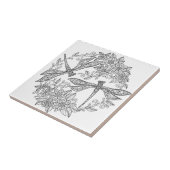 Libellenkunst, schwarz-weiß fliese (Seite)