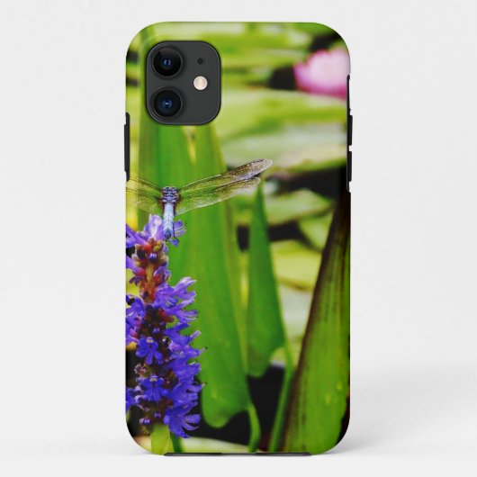 Libellenlotus und lila Blume Case-Mate iPhone Hülle (Rückseite)