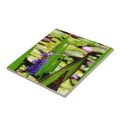 Libellenlotus und lila Blume Fliese (Seite)