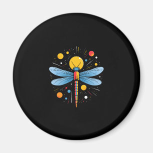 Libellenmalerei Kunst Tier Abstrakt Grafik Dra Magnet