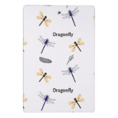 Libellenmuster auf Weiß Mini Klemmbrett (Rückseite)