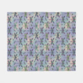 Libellenmuster Fleecedecke (Vorderseite (Horizontal))