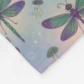 Libellenmuster Fleecedecke (Ecke)