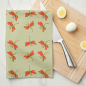 Libellenmuster Geschirrtuch (Viertel Falte)