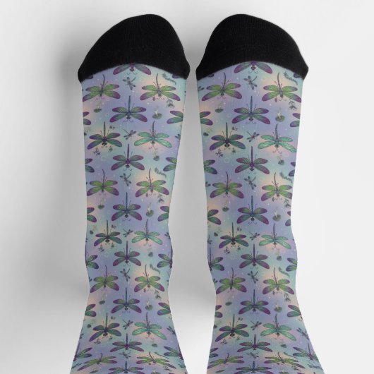 Libellenmuster Socken (Oben)