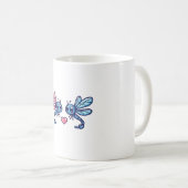 Libellenpaar am Valentinstag der Liebe Kaffeetasse (VorderseiteRechts)