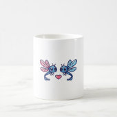 Libellenpaar am Valentinstag der Liebe Kaffeetasse (Mittel)