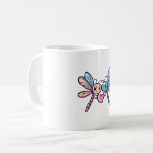 Libellenpaar am Valentinstag der Liebe Kaffeetasse (Vorderseite Links)