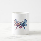 Libellenpaar am Valentinstag der Liebe Kaffeetasse (Mittel)
