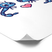Libellenpaar am Valentinstag der Liebe Poster (Ecke)