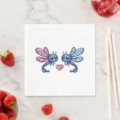 Libellenpaar am Valentinstag der Liebe Serviette (Beispiel)