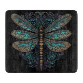 Libellenschneidplatte, Glasschneidplatte Schneidebrett (Vorderseite)