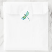 Libellensticker Runder Aufkleber (Tasche)