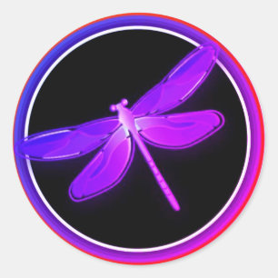 Libellensticker Runder Aufkleber