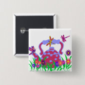 Libellenteekanneknopf Button (Vorne & Hinten)