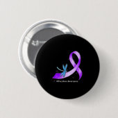 Libelleny Purplean Ribbon Überdosis Awareness Supp Button (Vorne & Hinten)