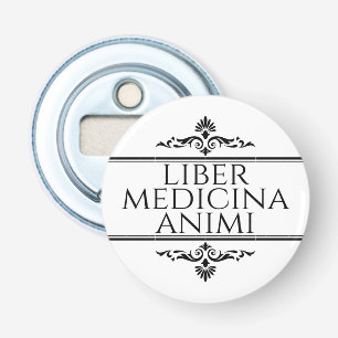 Liber Medicina Animi Magnet Button Schlüsselanhäng Flaschenöffner