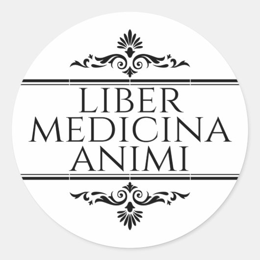 Liber Medicina Animi Magnet Button Schlüsselanhäng Runder Aufkleber (Vorderseite)
