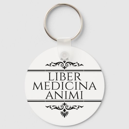 Liber Medicina Animi Magnet Button Schlüsselanhänger (Vorderseite)
