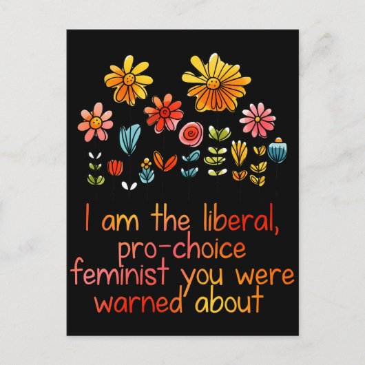 Liberal Pro Choice Feminist Postkarte (Vorderseite)
