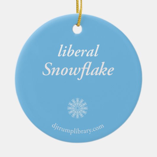 "Liberal Snowflake" Keramik Ornament (Vorne)