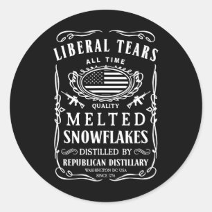 Liberal Tränen Shirt Lustig Republikaner Konservat Runder Aufkleber