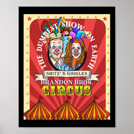 Liberaldemokrat Circus Dumbest Harris Squad Fun T Poster (Vorne)