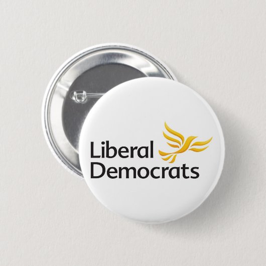 Liberale Demokrat-Knopf-Abzeichen Button (Vorne & Hinten)