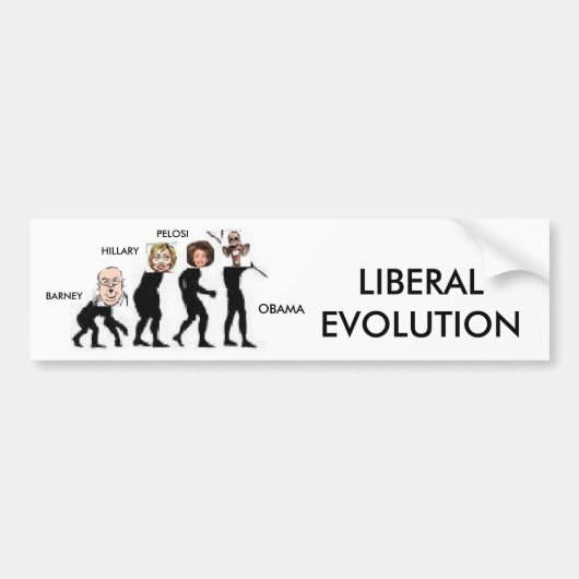 liberale Evolution Autoaufkleber (Vorne)